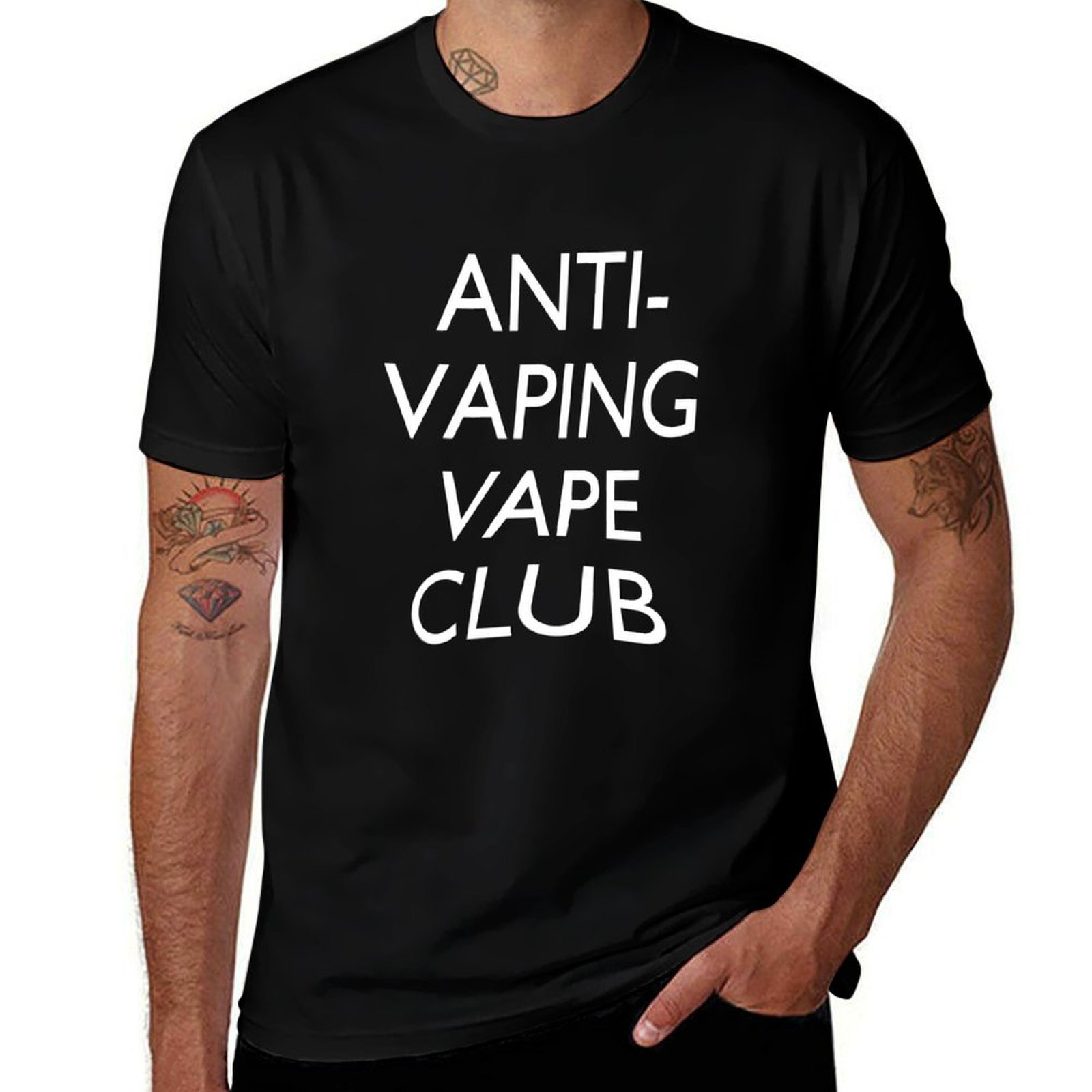 Quick Vape - تي شيرت مضاد للتدخين الإلكتروني من