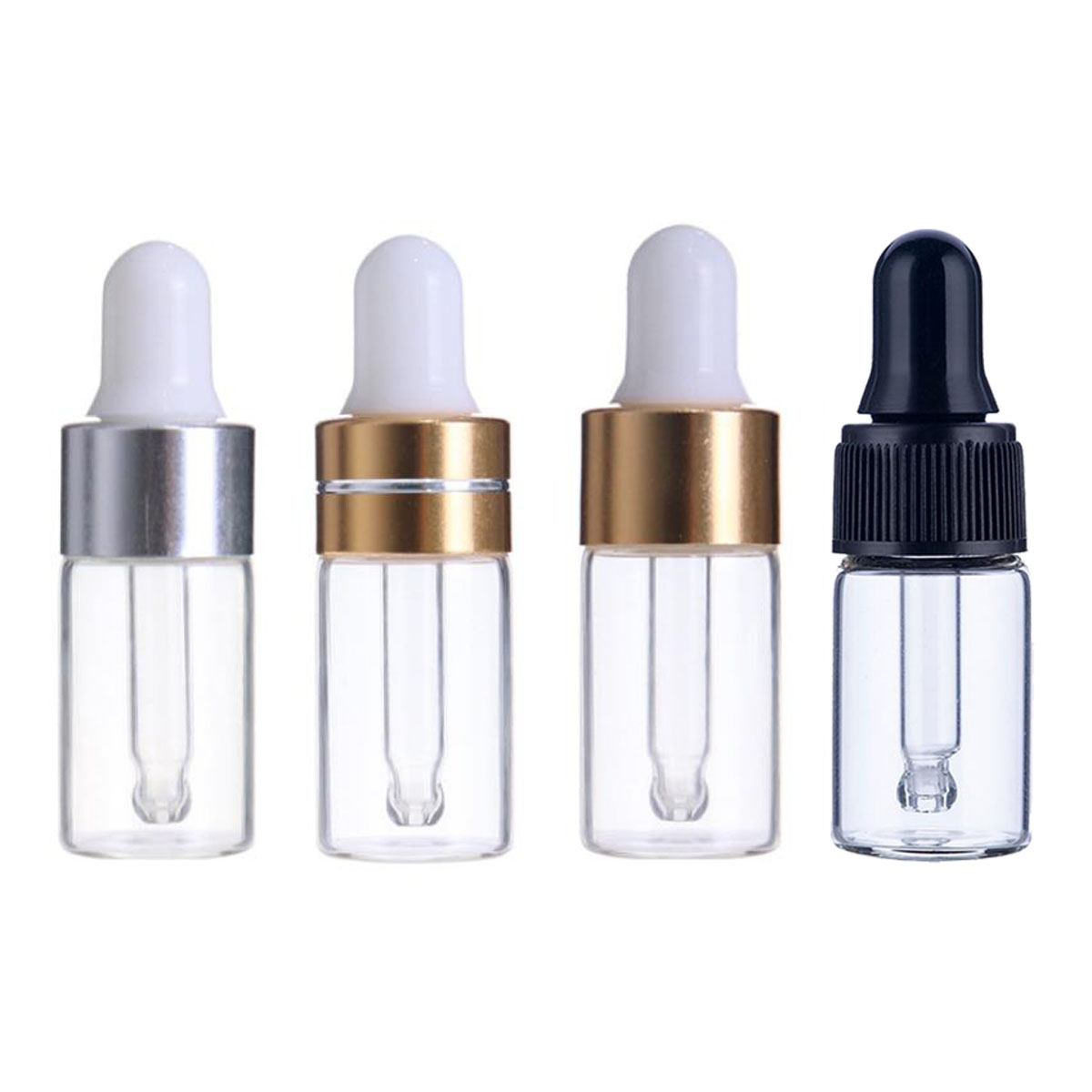 Juice Bottle Dropper - 30x50x100x1/2/3/5 مللي الزجاج الشفاف زيت طبيعي