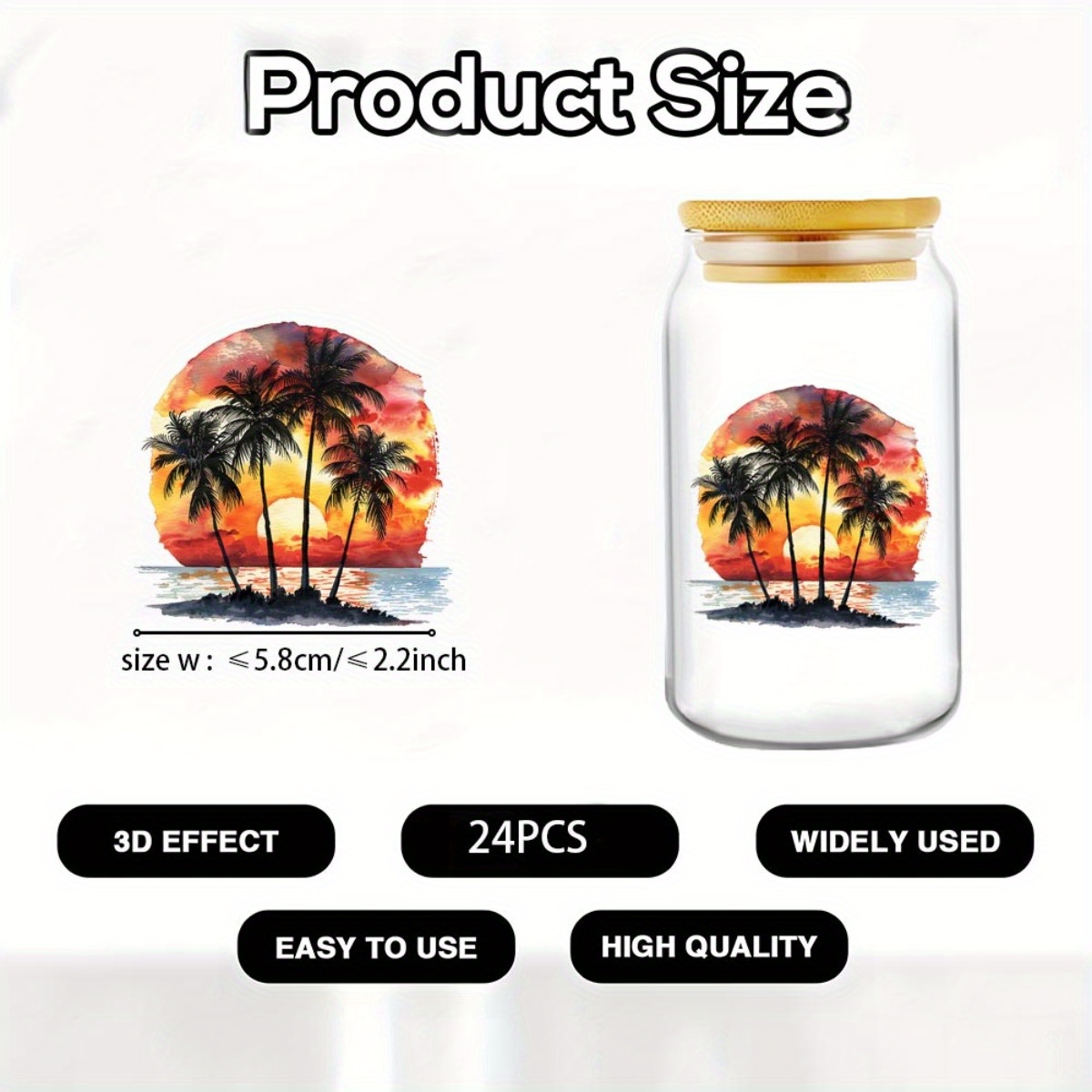 24 قطعة/مجموعة ملصقات زجاجات ش - مراجعة Rdta Tank Glass وسعره