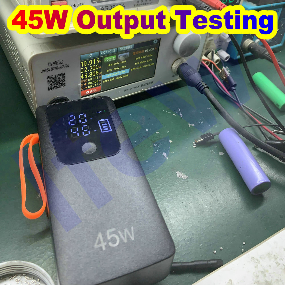 45 واط قوة البنك شل 21700 علبة - مراجعة Battery Case Storage وسعره